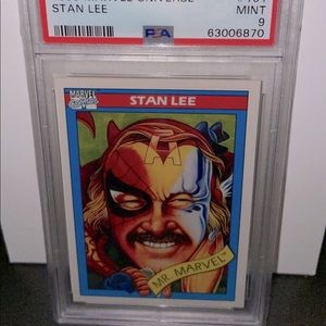 MINT PSA 9 1990 MARVEL UNIVERSE STAN LEE CARD